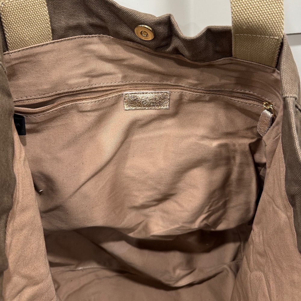 G.I.L.I. Large Tote Olive Green with Orange Tassels - Picture 4 of 10